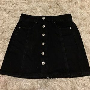 Black American eagle jean skirt